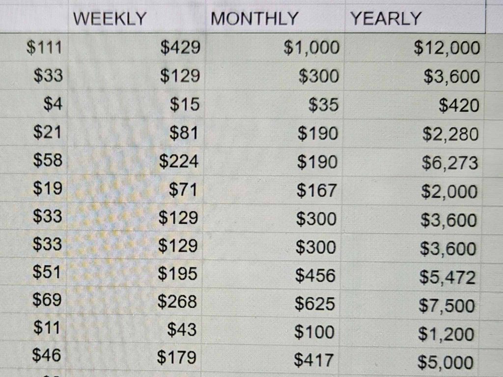 pond pricing spreadsheet with hourly labor breakdown