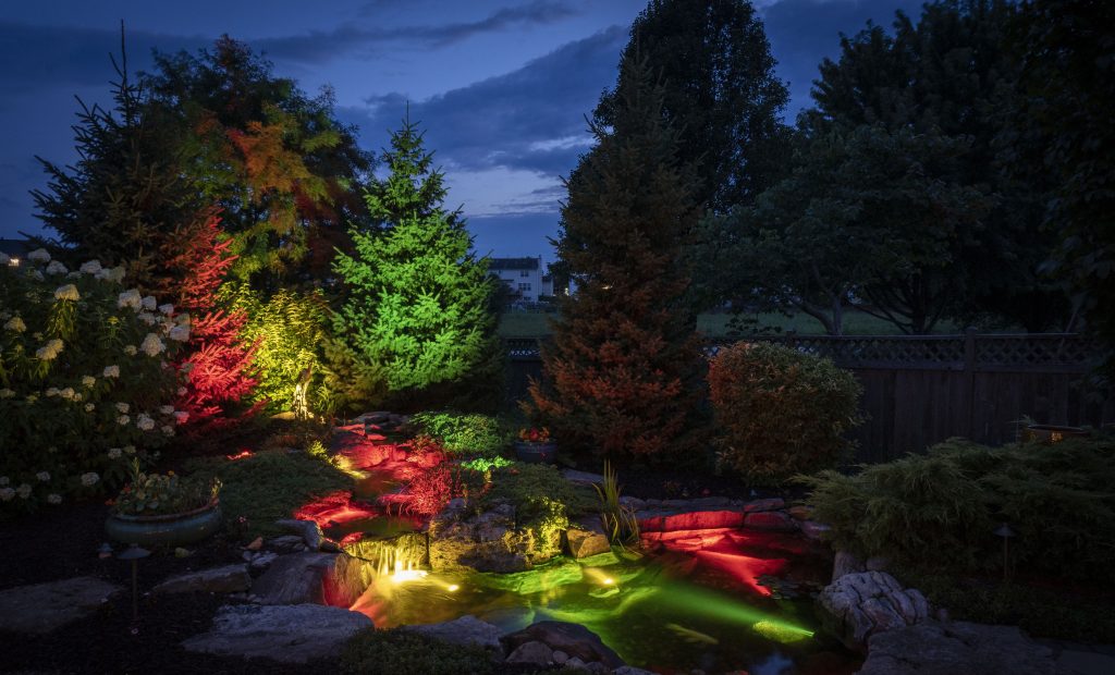 Color Changing Lights minnesota pond display