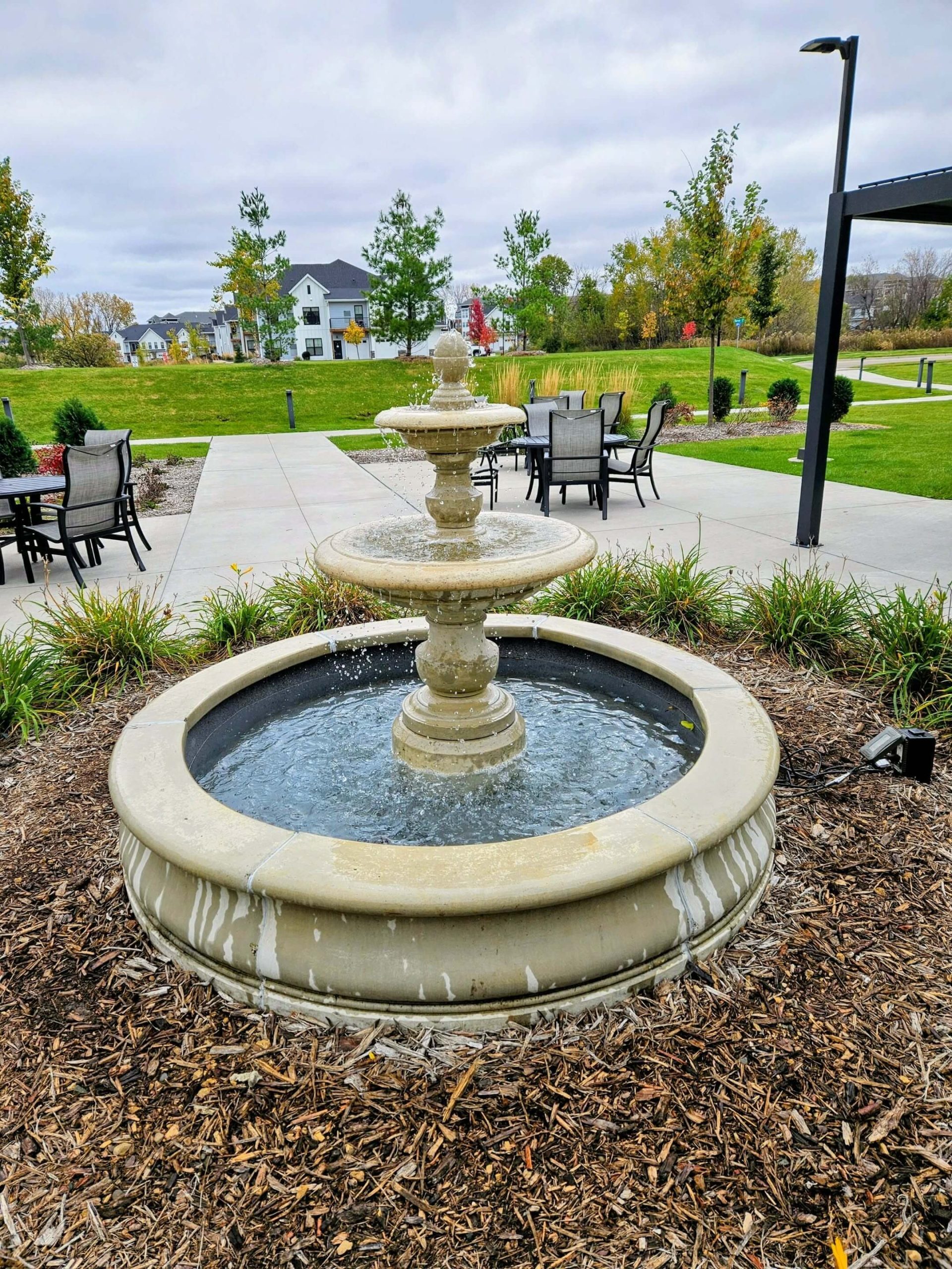 Classical European style tiered water fountain in Woodbury